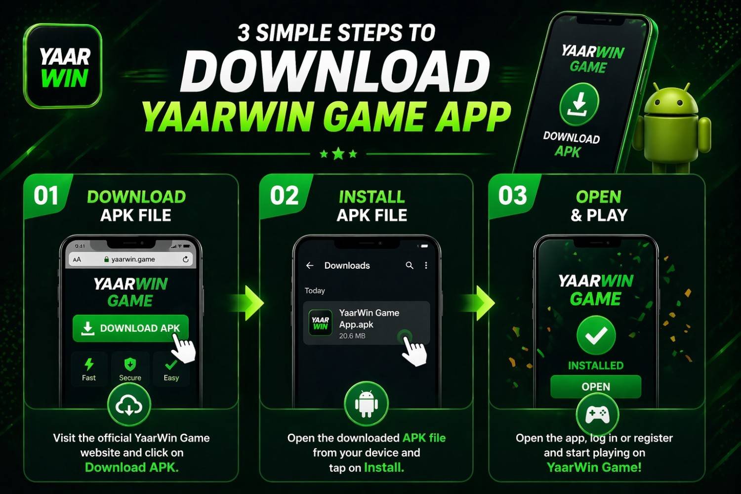 YaarWin bank details for withdrawal