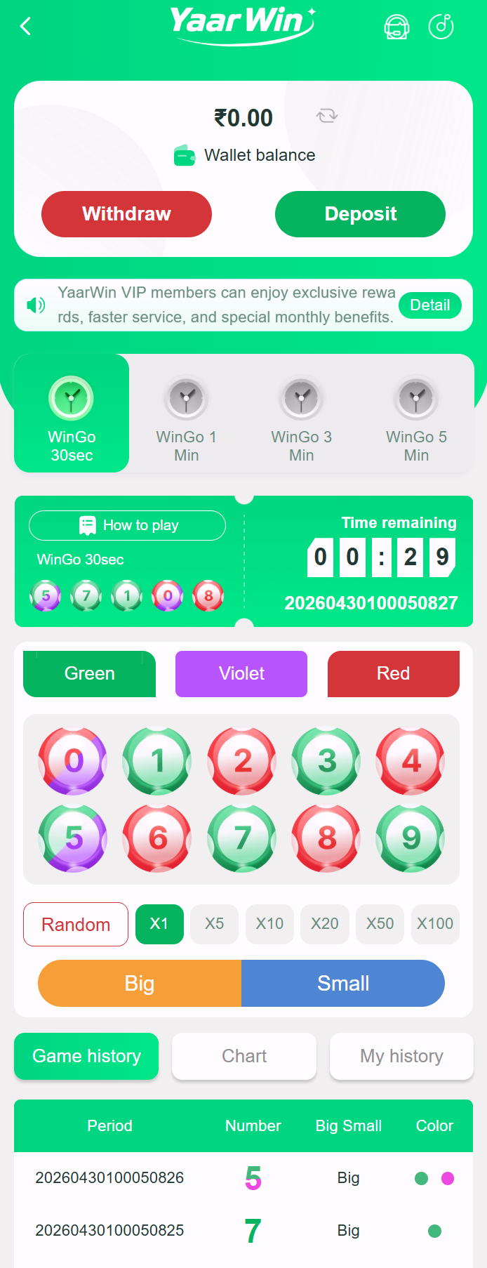 YaarWin games listing